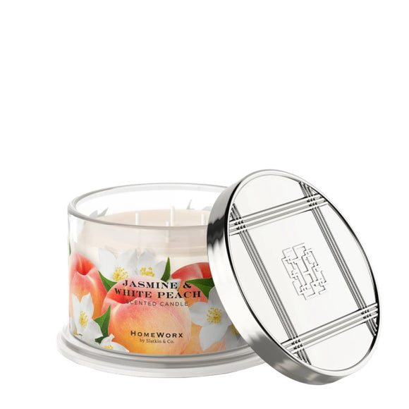 HomeWorx by Slatkin & Co. Jasmine & White Peach Scented Candle 18.0oz