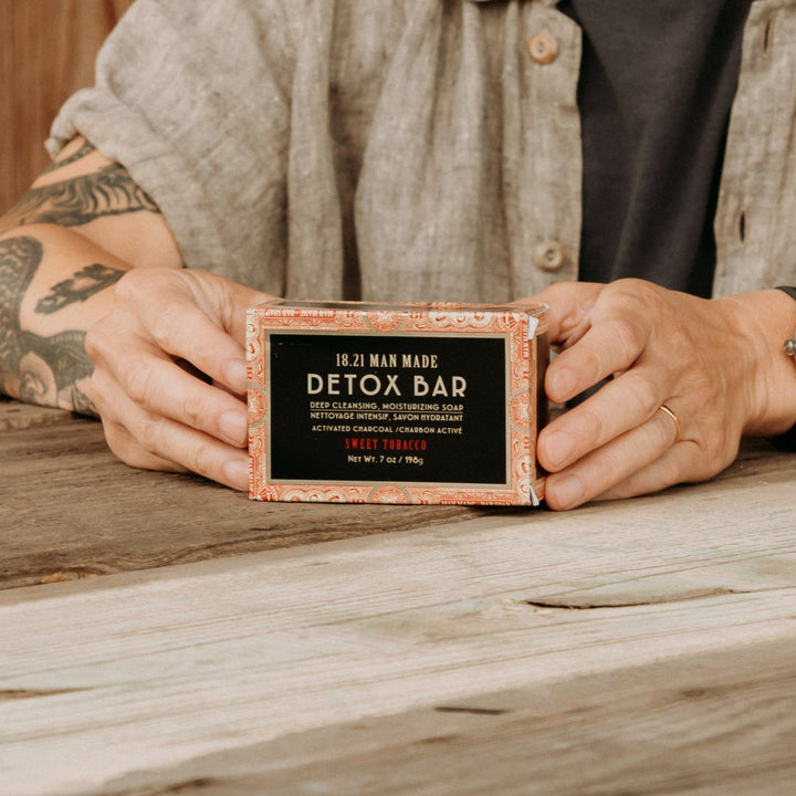 18.21 Man Made Detox Bar Soap Sweet Tobacco 7oz