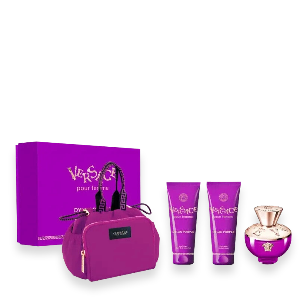 Versace Dylan Purple Pour Femme 3.4 oz. 4pc Gift Set