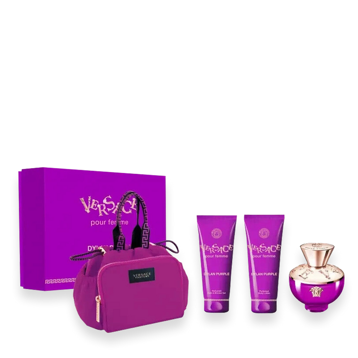 Versace Dylan Purple Pour Femme 3.4 oz. 4pc Gift Set