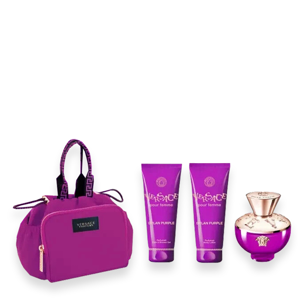 Versace Dylan Purple Pour Femme 3.4 oz. 4pc Gift Set