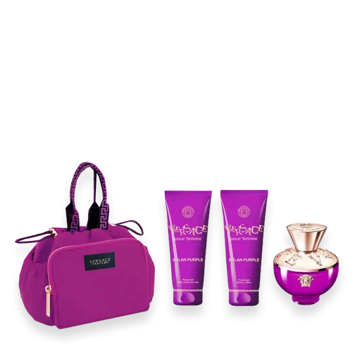 Versace Dylan Purple Pour Femme 3.4 oz. 4pc Gift Set