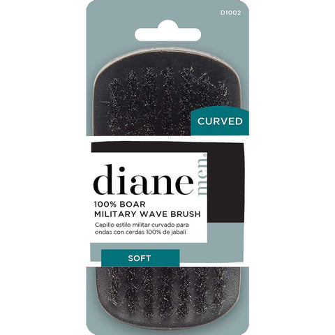 Diane 100% Boar Bristle Military Wave Brush Curved