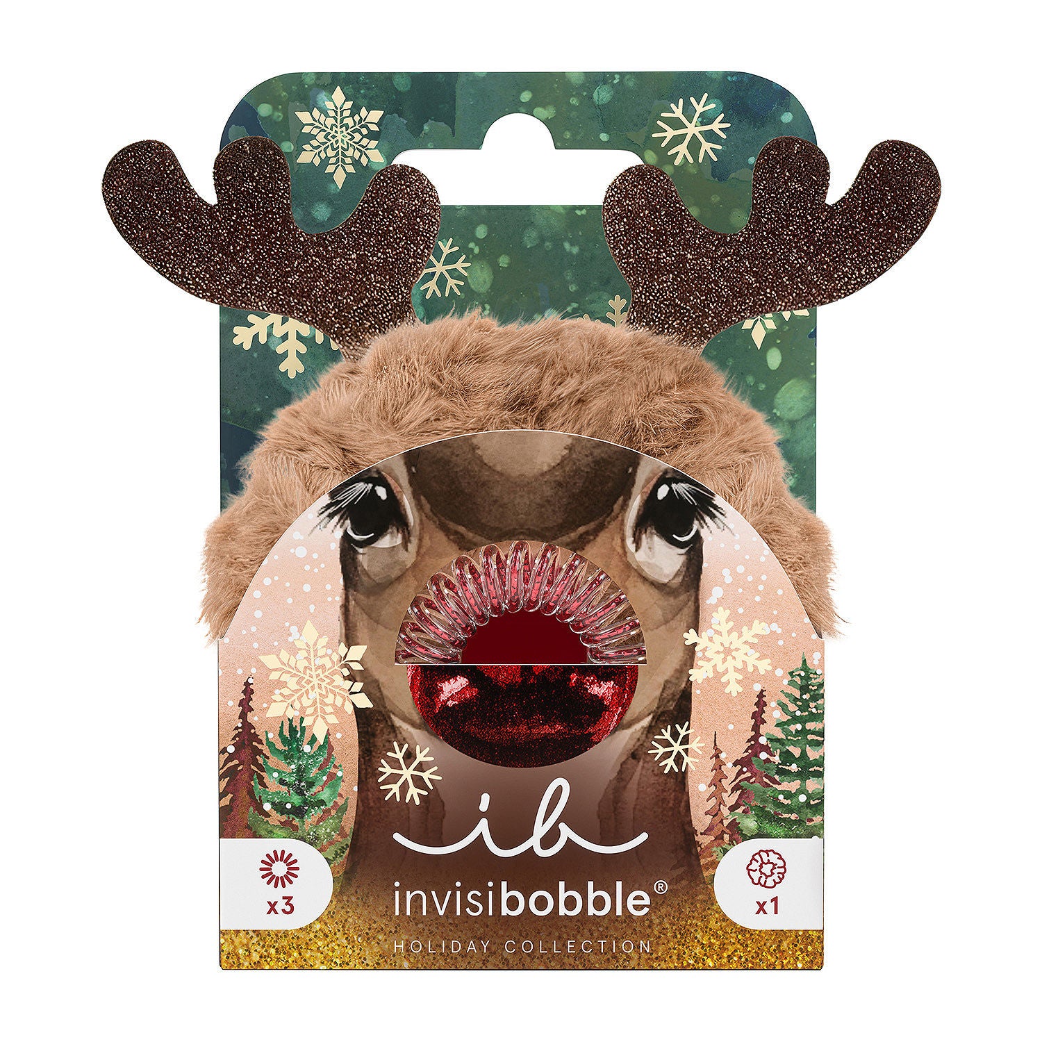 Invisibobble Red Nose Reindeer 4pc