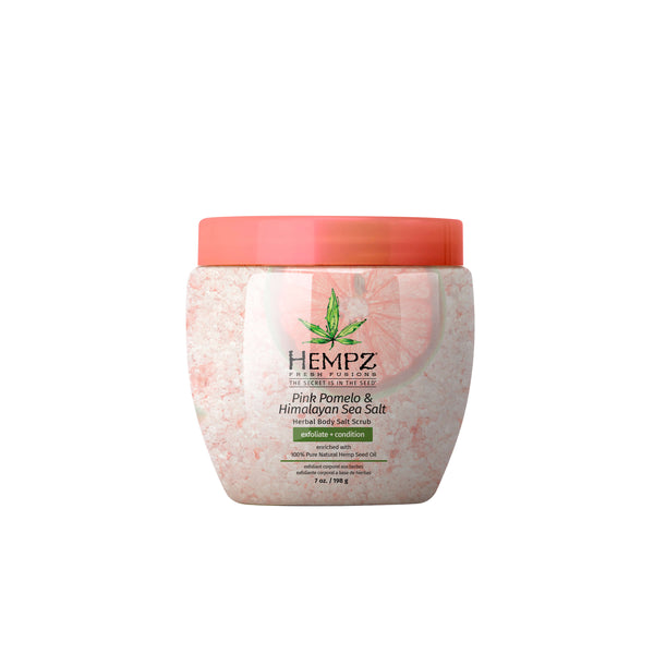 Hempz Herbal Body Salt Scrub Fresh Fusions Pink Pomelo & Himalayian Sea Salt Scent 5.47 oz.