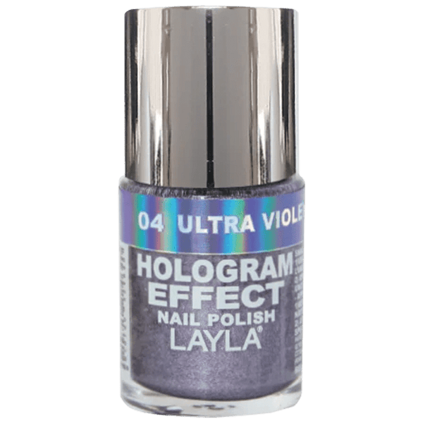 Layla Cosmetics Hologram Effect Nail Polish with Free Base File