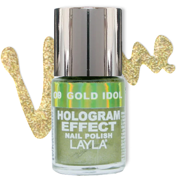 Layla Cosmetics Hologram Effect Nail Polish with Free Base File