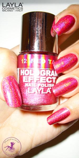 Layla Cosmetics Hologram Effect Nail Polish with Free Base File