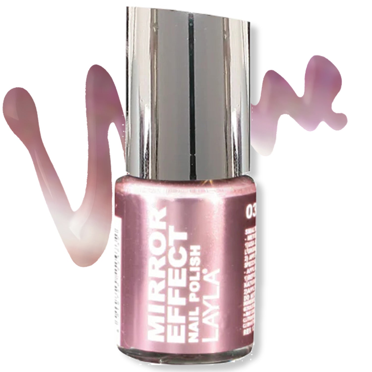 Layla Cosmetics Mirror Effect Nail Polish with Free Base File