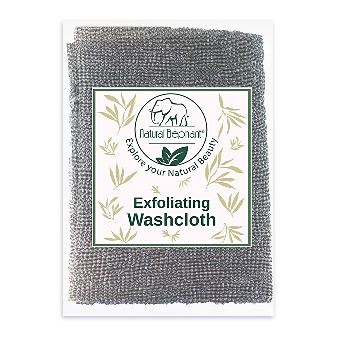 Natural Elephant Grey Exfoliating Shower Washcloth