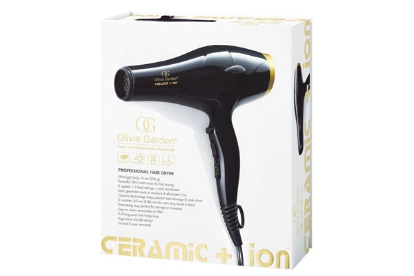 Olivia Garden Ceramic + Ion High Performance Professional Hair Dryer 1875 Watt