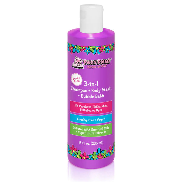 Piggy Paint 3-in-1 Shampoo + Body Wash + Bubble Bath 8 fl oz