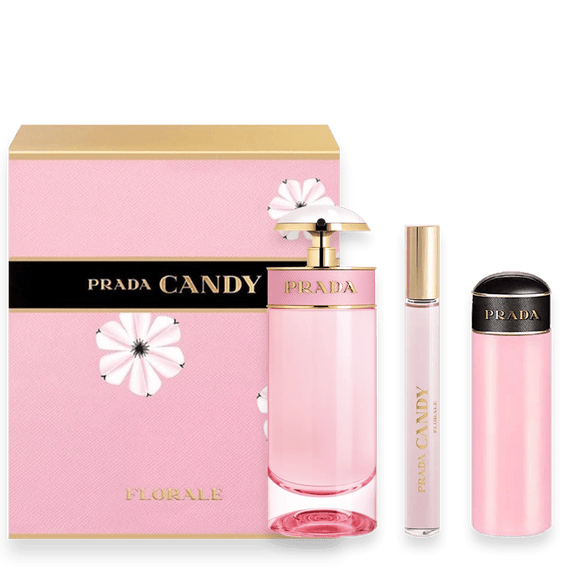 Prada Candy Florale 2.7 oz. Fragrance 3 piece Travel Set