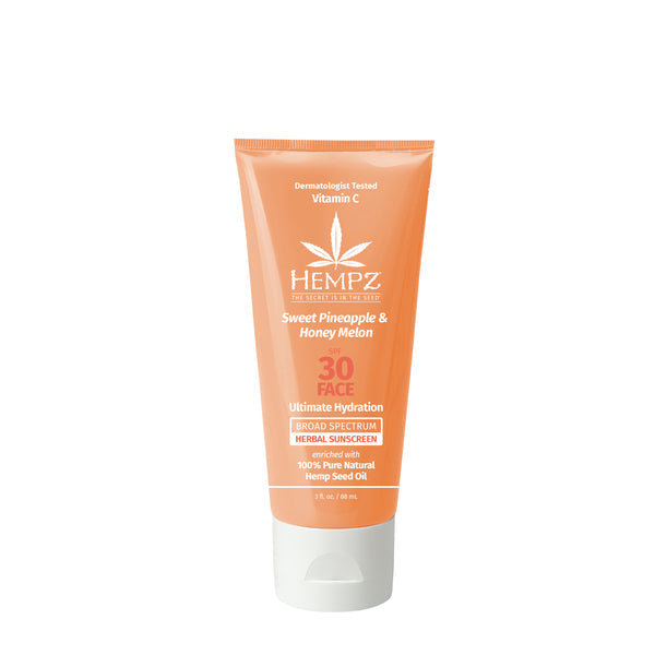 Hempz Sweet Pineapple & Honey Melon Herbal Facial Sunscreen 3 oz. SPF 30