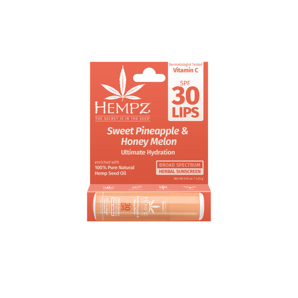 Hempz Sweet Pineapple & Honey Melon Herbal Lip Sunscreen 0.15 oz SPF 30