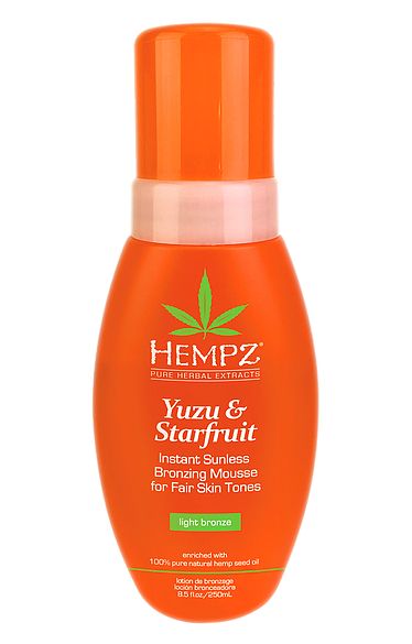 Hempz Instant Sunless Bronzing Mousse Yuzu & Starfruit Scent 8.5 oz.