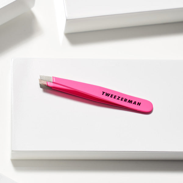 Tweezerman Mini Slant Tweezer- Neon Pink