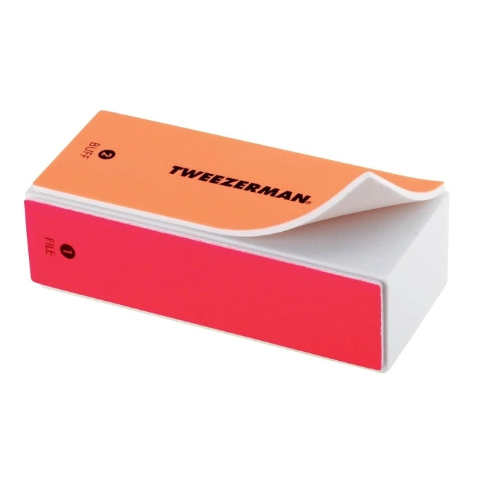 Tweezerman Nail Neon File, Buff, Smooth & Shine Block