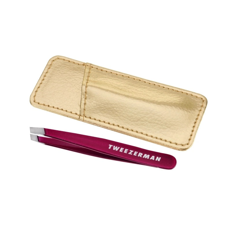 Tweezerman Celestial Fuchsia Mini Slant Tweezer with Case