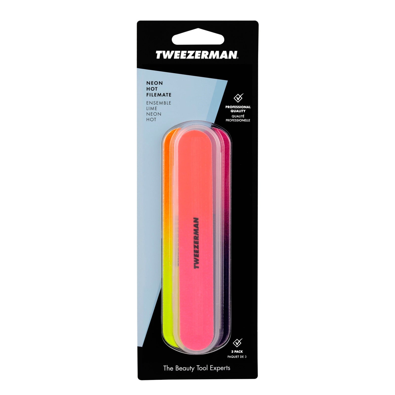 Tweezerman Neon Filemates Pack of 3