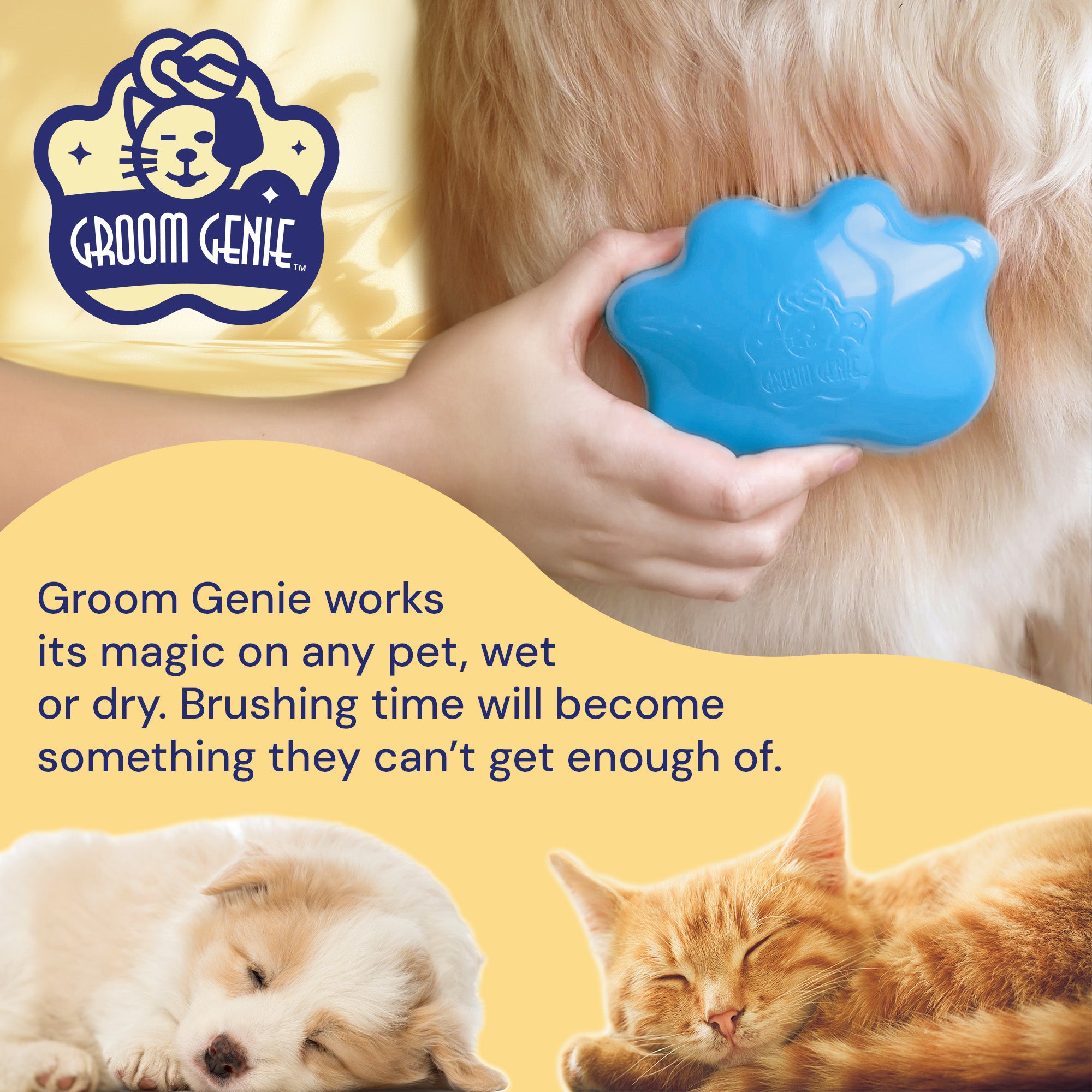 Groom Genie Teeny Pet Detangling Brush