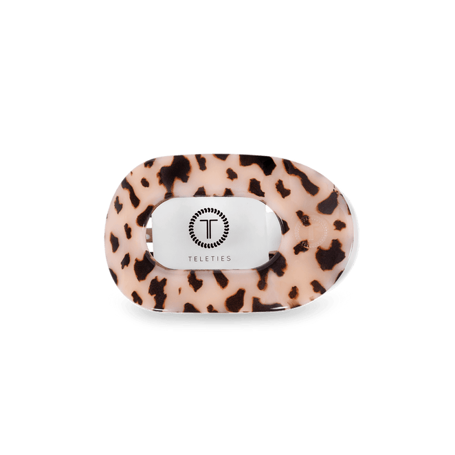 Teleties Flat Round Clip Blonde Tortoise