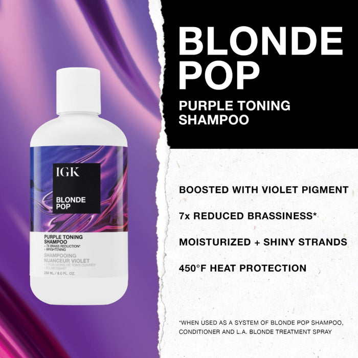 Igk Blonde Pop Purple Toning Shampoo