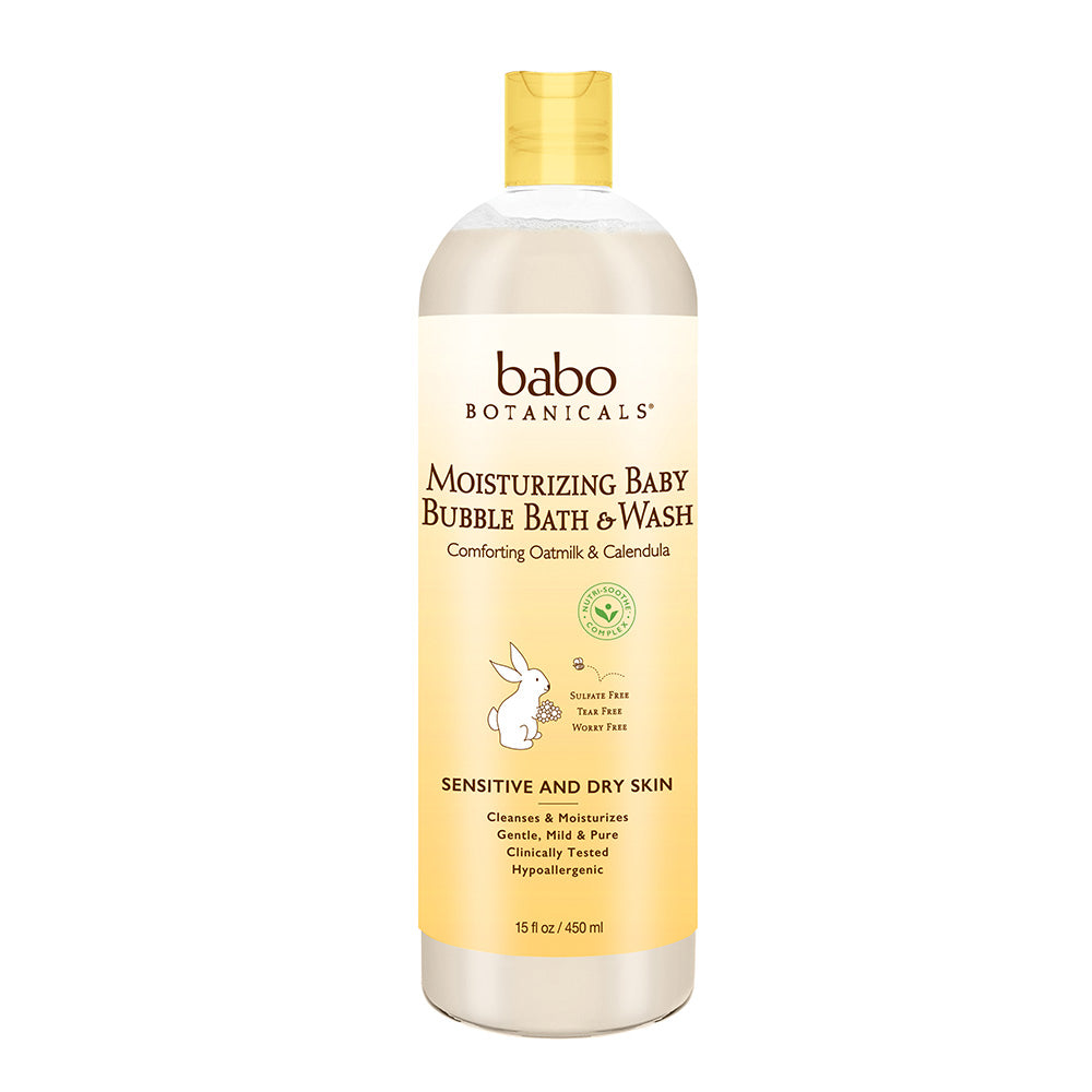 Babo Botanicals Moisturizing Baby Bubble Bath & Wash 15.0oz