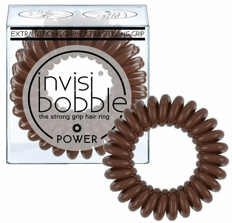 Invisibobble Power Pretzel Brown Hair Tie Pack of 3