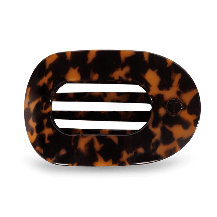 Teleties Flat Round Clip Tortoise