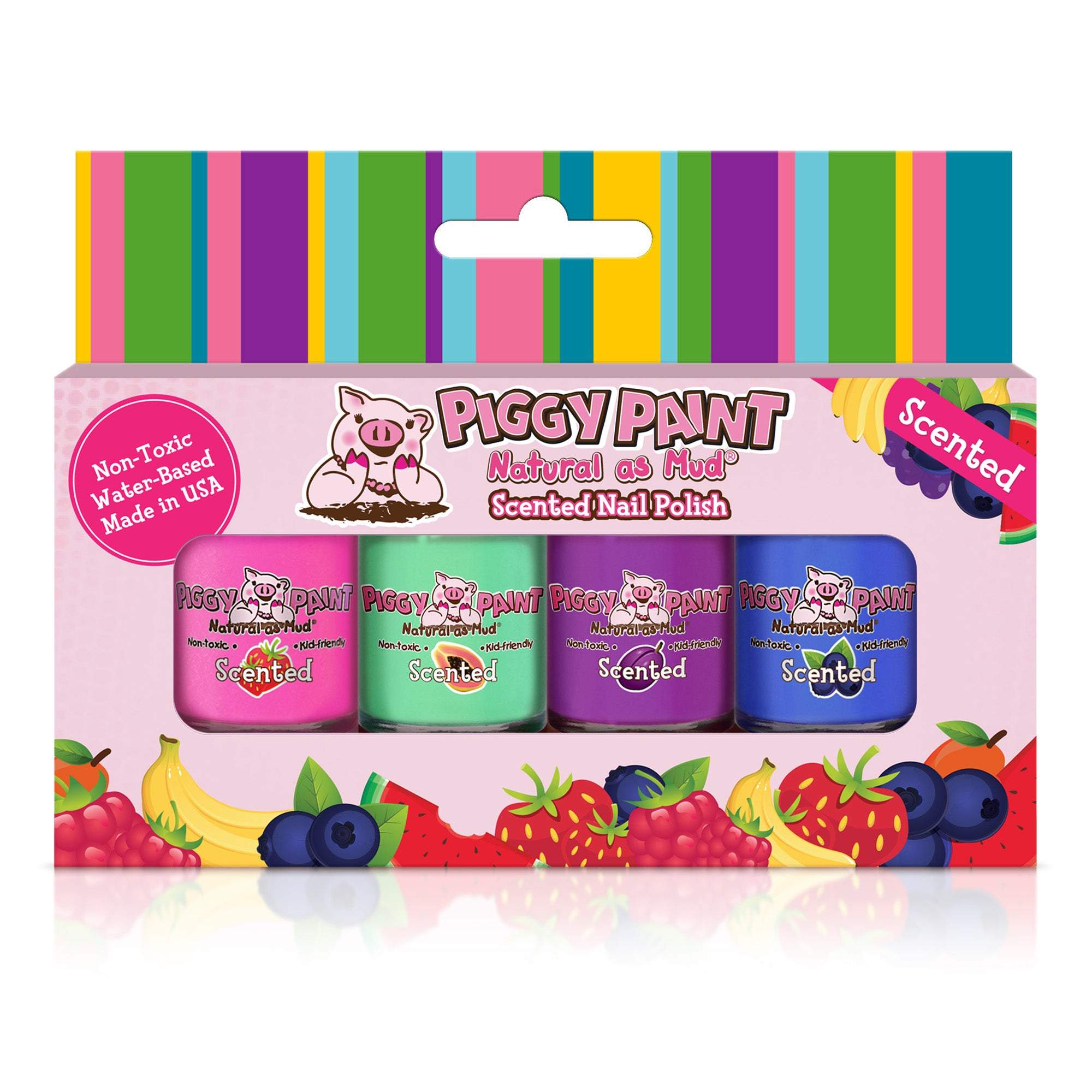 Piggy Paint 4 Polish Scented Set- Fruit Fairy-Piggy Paint-Brand_Piggy Paint,Collection_Gifts,Collection_Nails,Gifts and Sets,Gifts_Under 25,Gifts_Under 35,Memorial Day Sale,Nail_Polish,Piggy Paint_Gift Set's,Piggy Paint_Polish's