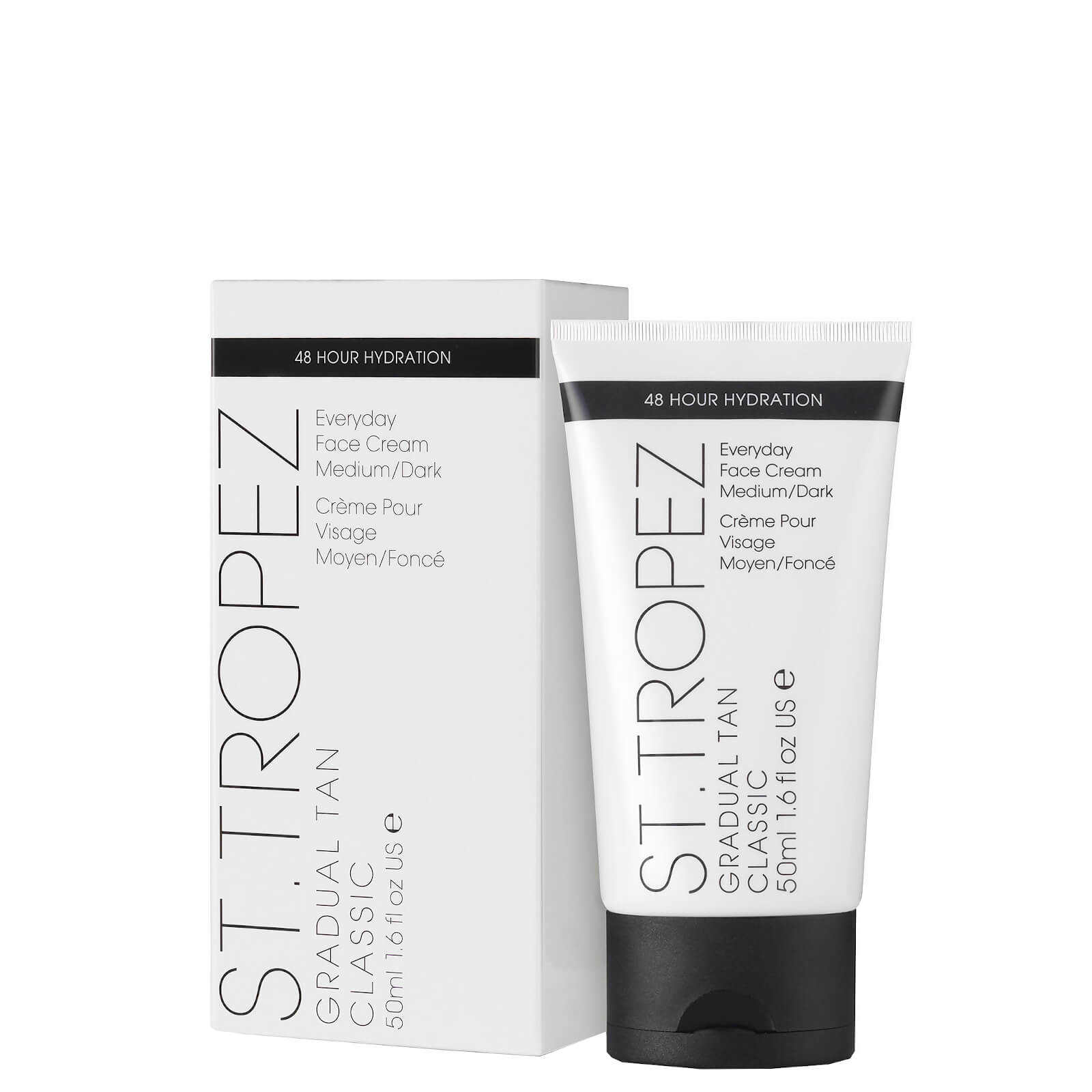 St. Tropez Gradual Tan Classic Face Cream - Medium/Dark 1.6oz-St. Tropez-BB_Self-Tanners,Brand_St. Tropez,Collection_Bath and Body,St. Tropez_ Tanning Lotion's