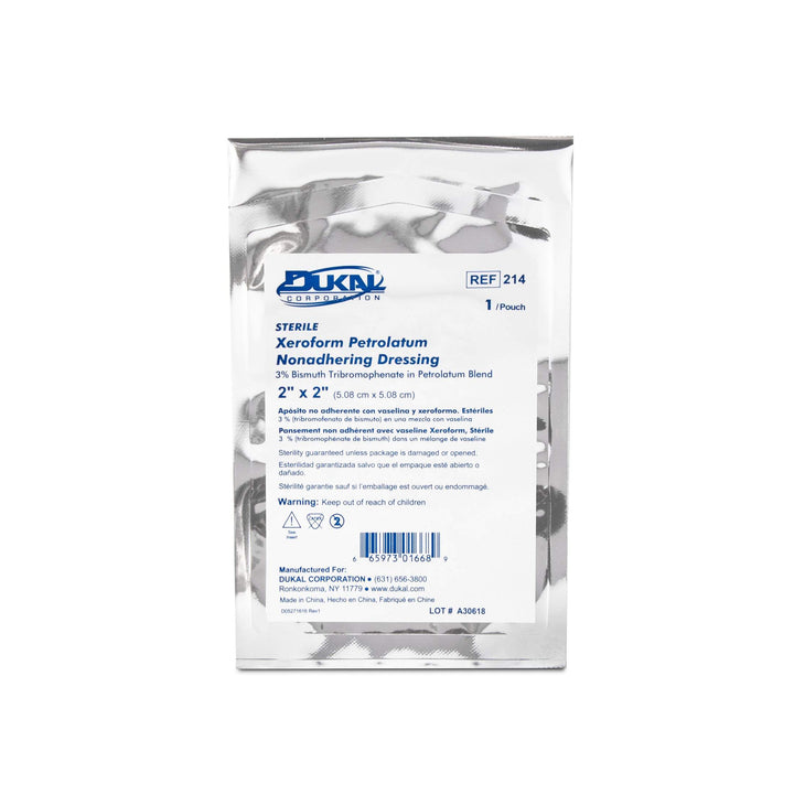 Dukal 214 Xeroform Petrolatum Gauze, Sterile, 2