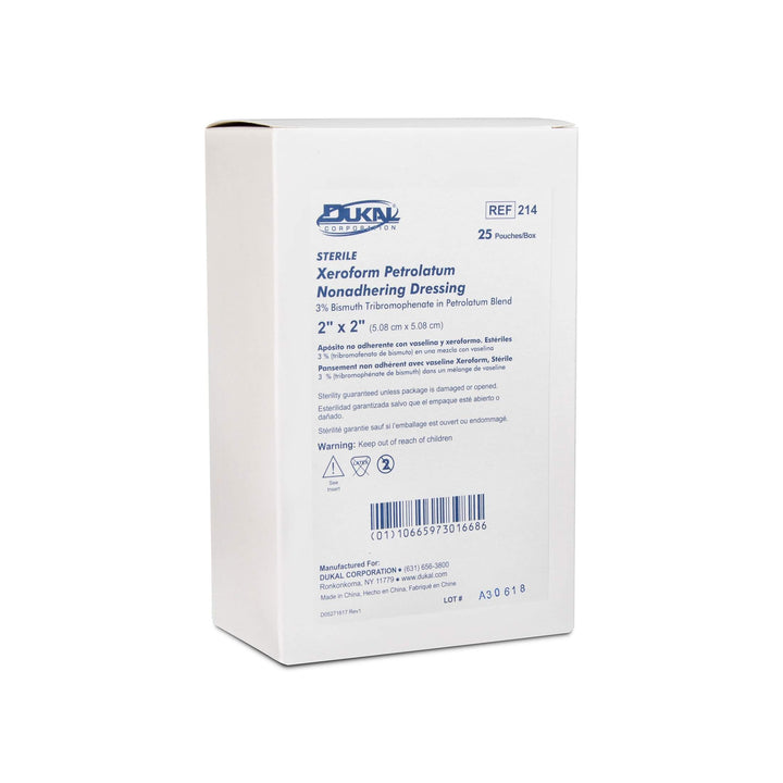 Dukal 214 Xeroform Petrolatum Gauze, Sterile, 2