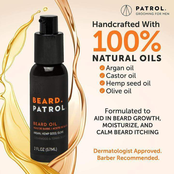 Patrol Grooming Beard Patrol Oil 2 oz-Patrol Grooming-Brand_Patrol Grooming,Collection_Bath and Body,Collection_Skincare,Hair_Hair Oil,Hair_Men,PATROL_Oils and Balms,Skincare_Men,Skincare_Moisturizers