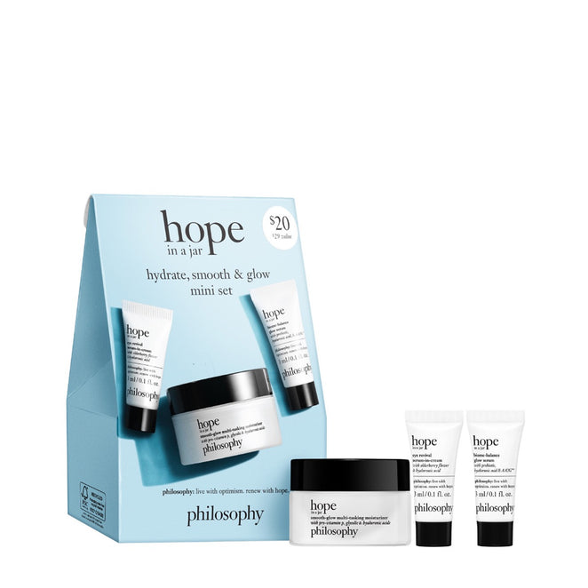 Philosophy Hope In A Jar Hydrate, Smooth & Glow Mini Set