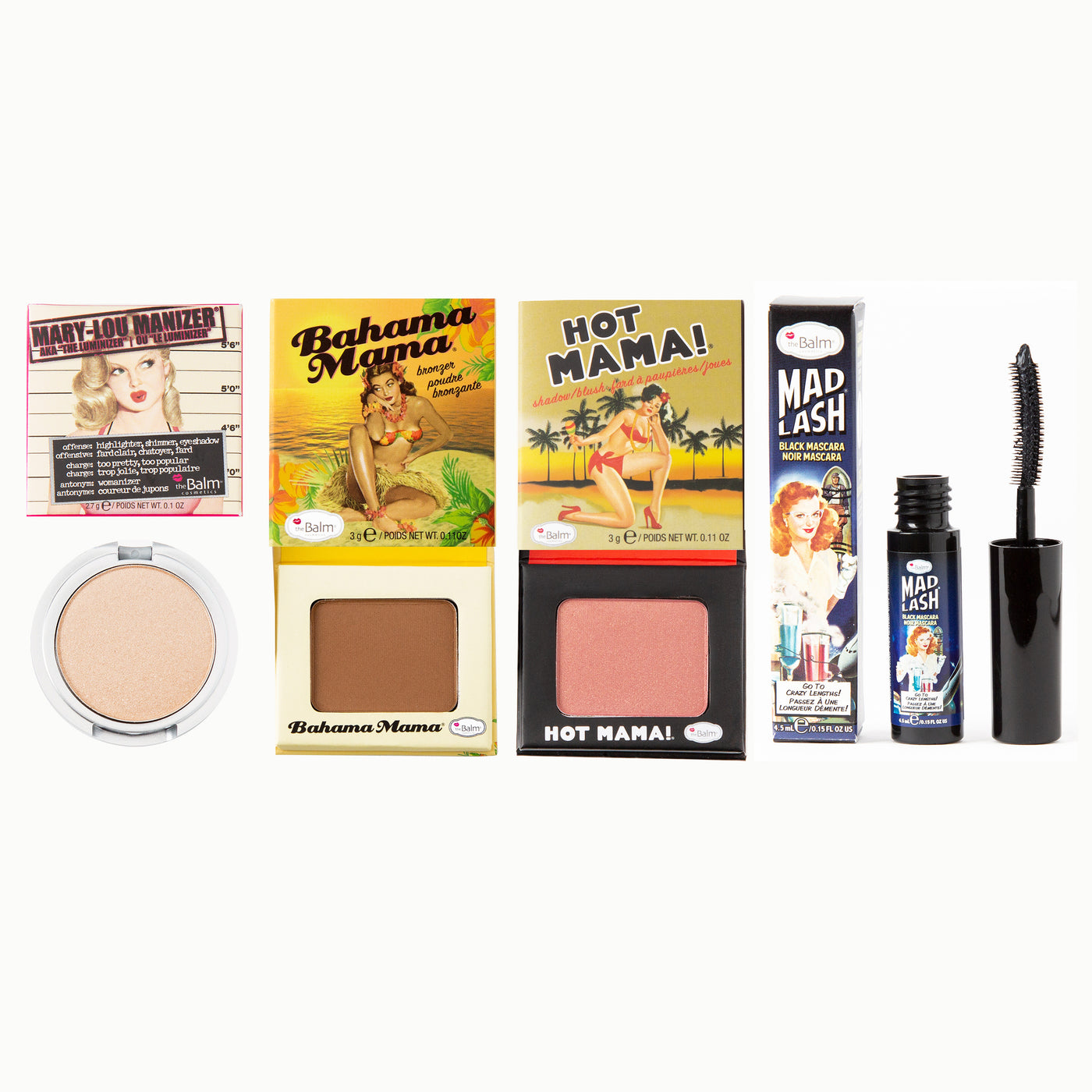 theBalm 4-Piece Travel Set with Cosmetic Bags