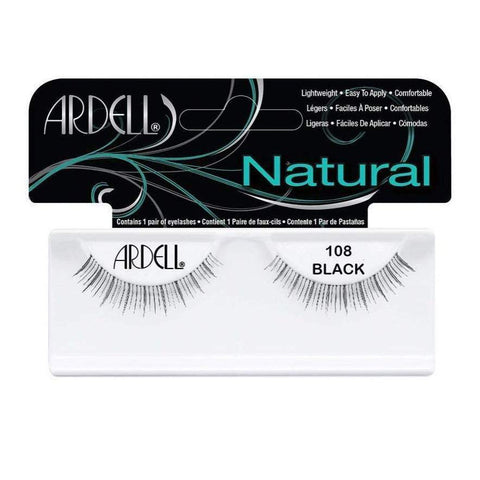 Ardell 108 Natural Black Faux Lashes-Ardell-ARD_Natural,Brand_Ardell,Collection_Makeup,Makeup_Eye,Makeup_Faux Lashes