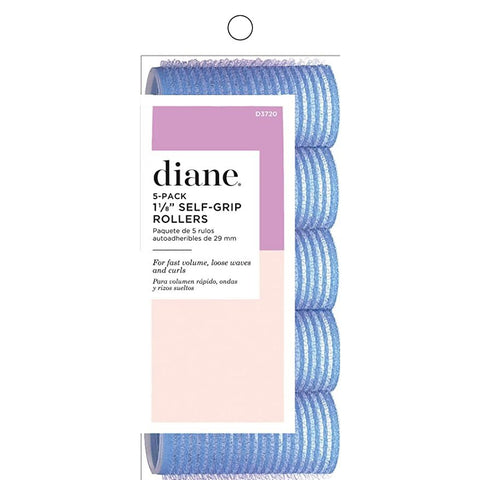 Diane Self Grip Rollers 1-1/8 Blue 5Pk