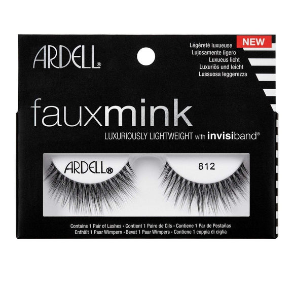 Ardell 812 Black Faux Mink Lashes-Ardell-ARD_Natural,Brand_Ardell,Collection_Makeup,Makeup_Eye,Makeup_Faux Lashes