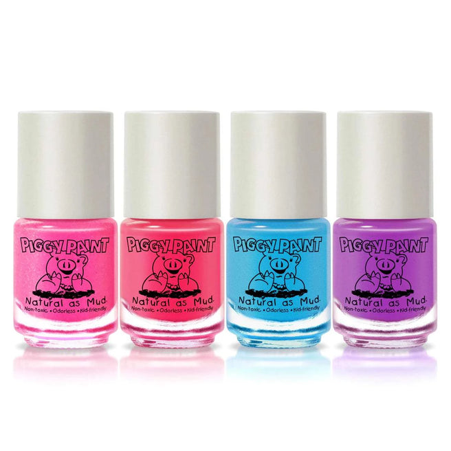 Piggy Paint 4 Neon Polish Box Set-Piggy Paint-Brand_Piggy Paint,Collection_Gifts,Collection_Nails,Gifts and Sets,Gifts_Under 25,Gifts_Under 35,Nail_Polish,Piggy Paint_Gift Set's