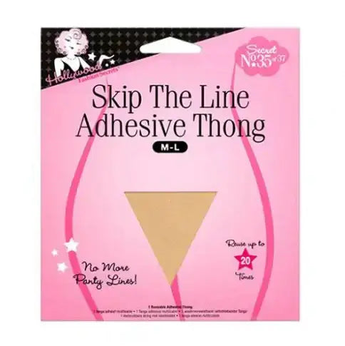 Hollywood Fashion Skip The Line Adhesive Thong