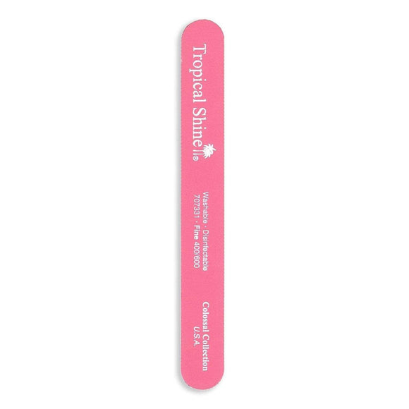 Tropical Shine Nail File Pink File 400/ 600 (Fine/ Extra Fine) 8 1/2 in x 1 in Large Size (707331)-Tropical Shine-Brand_Tropical Shine,Collection_Nails,Nail_Tools,Tool_Nails