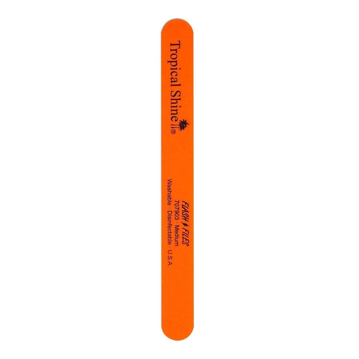 Tropical Shine Nail File Orange Flash File 180 (Medium) 7 1/2 in x 3/4 in Large Size (707903)-Tropical Shine-Brand_Tropical Shine,Collection_Nails,Collection_Summer,Nail_Tools,Pride,Tool_Nails