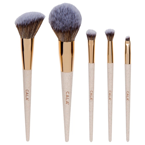 Cala Eco Naturale Face & Eye Makeup Brush Set- 5pc