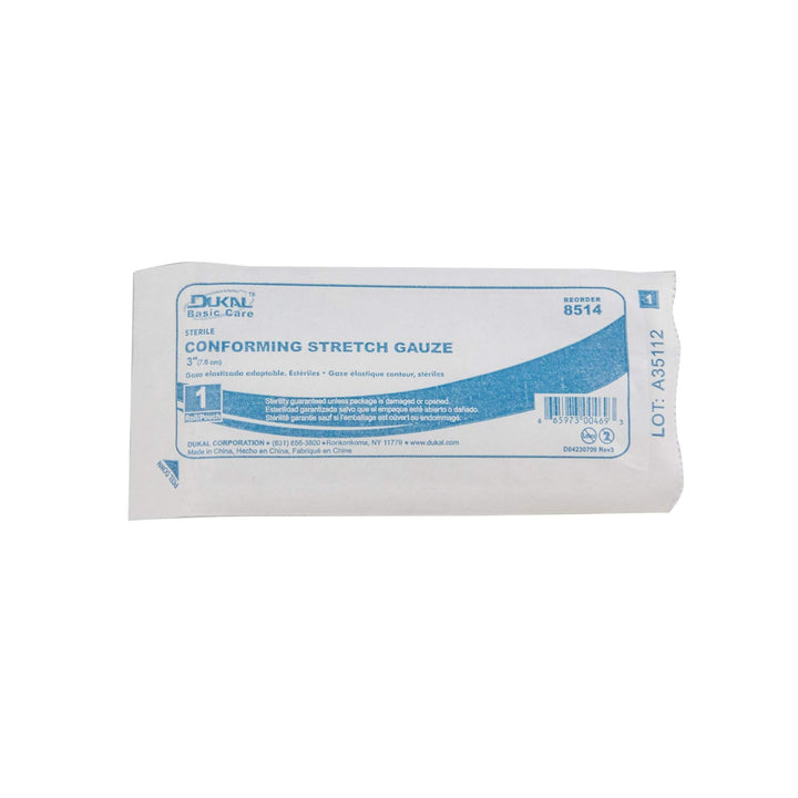 DUKAL 8514 - Basic Care Conforming Stretch Gauze Bandage, 3