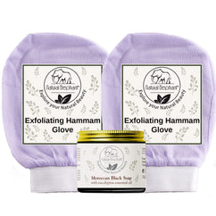 Natural Elephant Moroccan Double Exfoliating Glove and Soap Kit-Natural Elephant-BB_Bath and Shower,BB_Scrubs and Exfoliators,Brand_Natural Elephant,Collection_Bath and Body,Collection_Gifts,Collection_Skincare,Concern_Acne & Blemishes,Concern_Dryness,Concern_Dullness,Concern_Sensitive Skin,FABS_Friday2022,Gifts and Sets,Gifts_Under 25,NATURAL_Gift Sets,NATURAL_Morroccan Collection