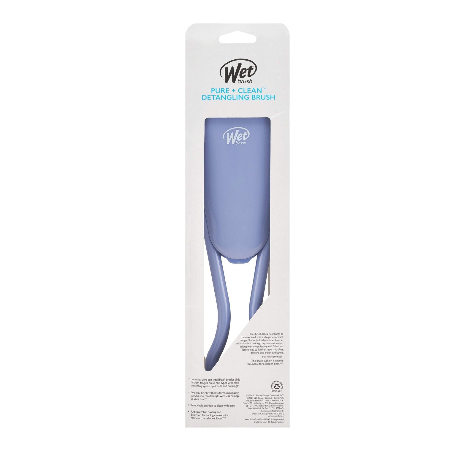 Wet Brush Pure & Clean Antimicrobial Detangler-Wet Brush-Brand_Wet Brush,Collection_Hair,Collection_Tools and Brushes,Tool_Brushes,Tool_Detangling Brush,Tool_Hair Tools,WET_New Arrivals