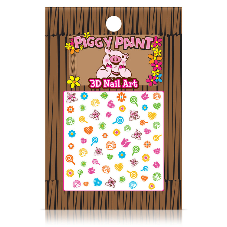 Piggy Paint 3D Nail Art Stickers