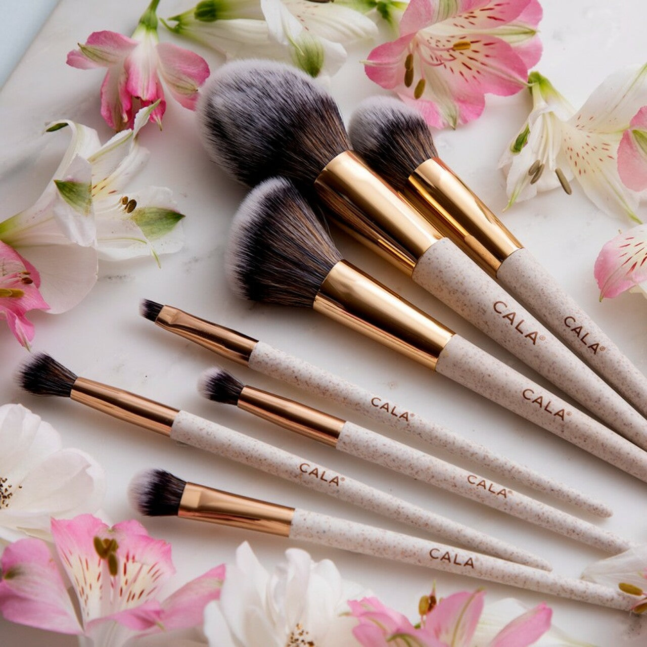 Cala Eco Naturale Face & Eye Makeup Brush Set- 5pc